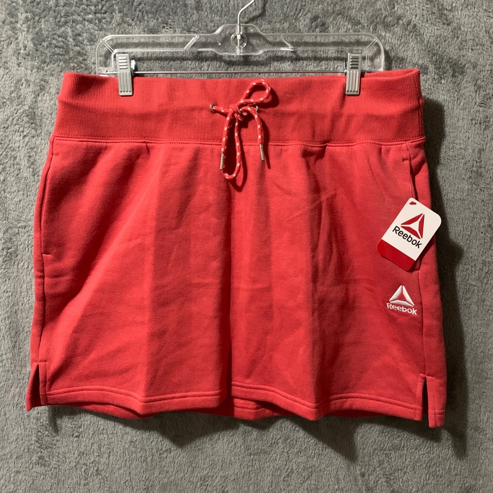 Reebok Squad Skirt‎ Baked Apple Red Fleece Mini Skirt XL REW253SD01026 NEW